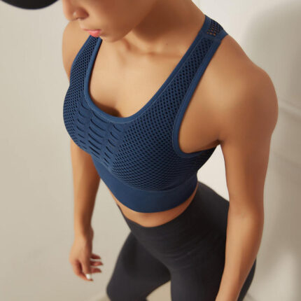 Color: Blue, Size: S - Sports Bra