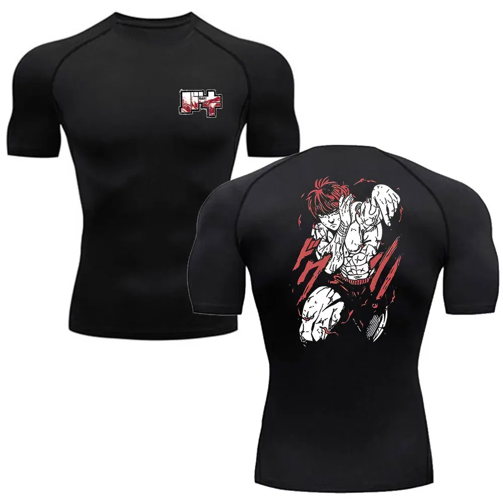S23a8e12cf79a4a50b46e85f34e2743b9s.webp Size: S - Anime Baki Hanma Sport T-Shirt - Image 1