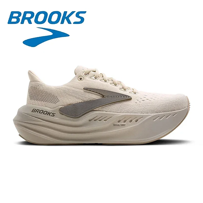 Sa020ac9f12e14d25b2f24f39b38f36c7g.webp Color: Khaki, Shoe Size: 45 - Brooks Super Glycerin MAX Breathable Running Shoes for Men Air Mesh Design Fashionable Versatile Outdoor Casual Sports Sneakers - Image 1