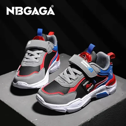 Color: Blue, Shoe Size: 33 - Children Sneaker Boys Shoes Leather Flat Kids Shoes for Girl Lightweight Sports Running Tennis Boy Sneaker Walking Outdoor